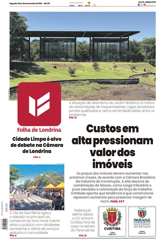 Imagem ilustrativa da imagem Capa 25/11/2024