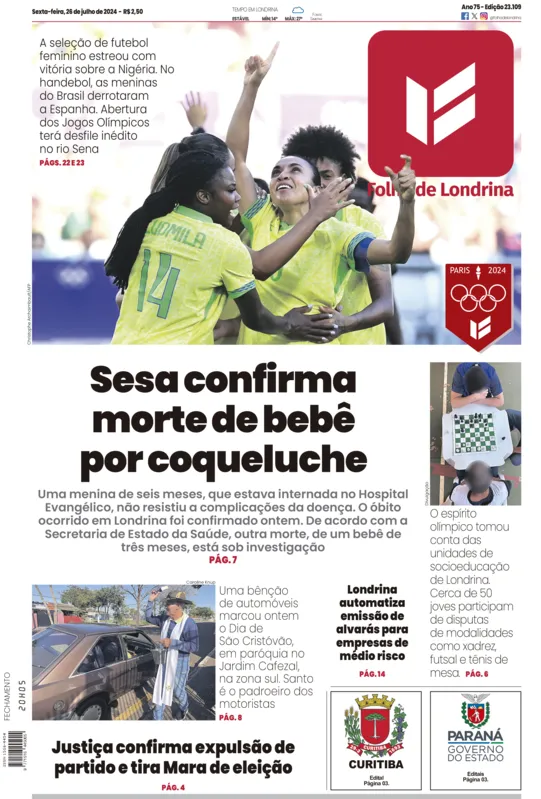 Imagem ilustrativa da imagem Capa 26/07/2024