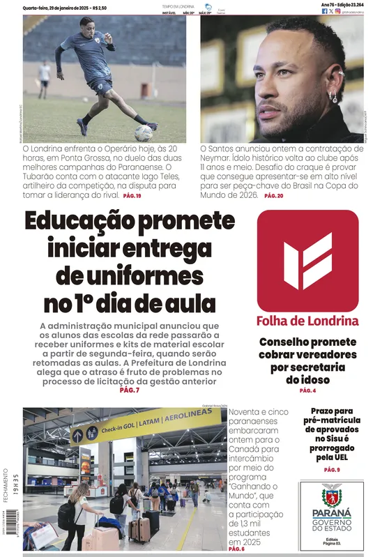 Imagem ilustrativa da imagem Capa 29/01/2025