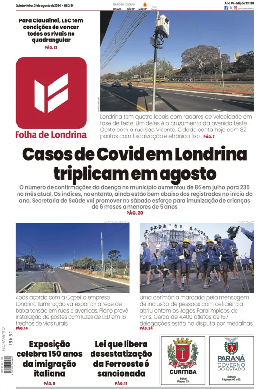 Imagem ilustrativa da imagem Capa 29/08/2024