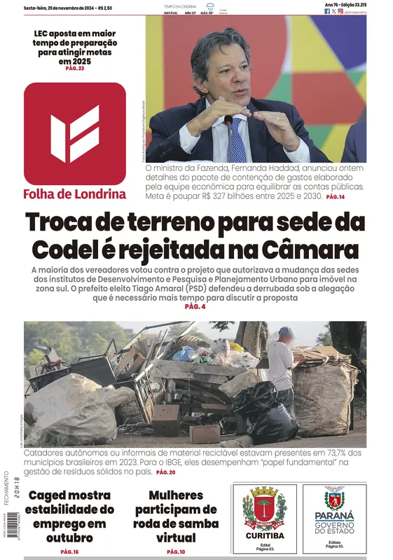 Imagem ilustrativa da imagem Capa 29/11/2024