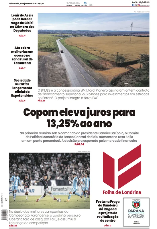 Imagem ilustrativa da imagem Capa 30/01/2025