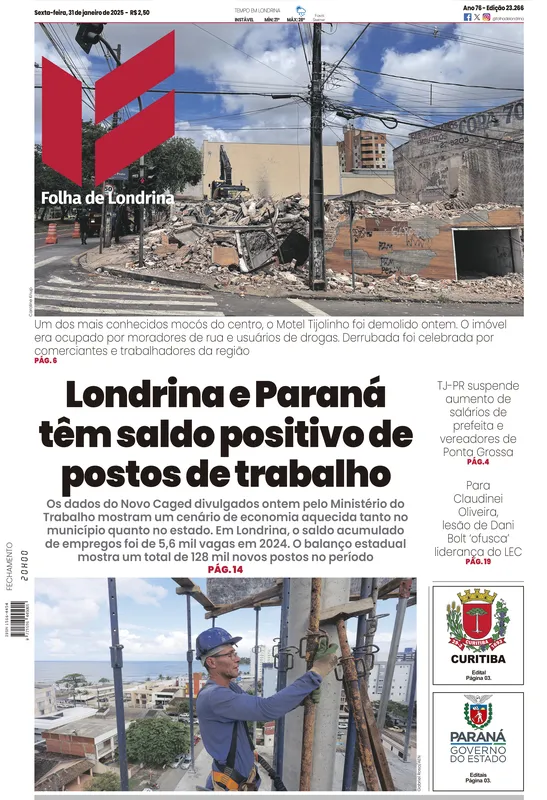 Imagem ilustrativa da imagem Capa 31/01/2025