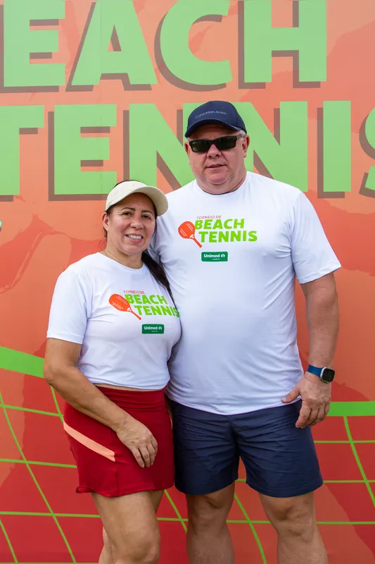 Erika Häussler, participante do torneio, acompanhada de seu marido, Ricardo Häussler, superintendente de Desenvolvimento e Mercado da Unimed