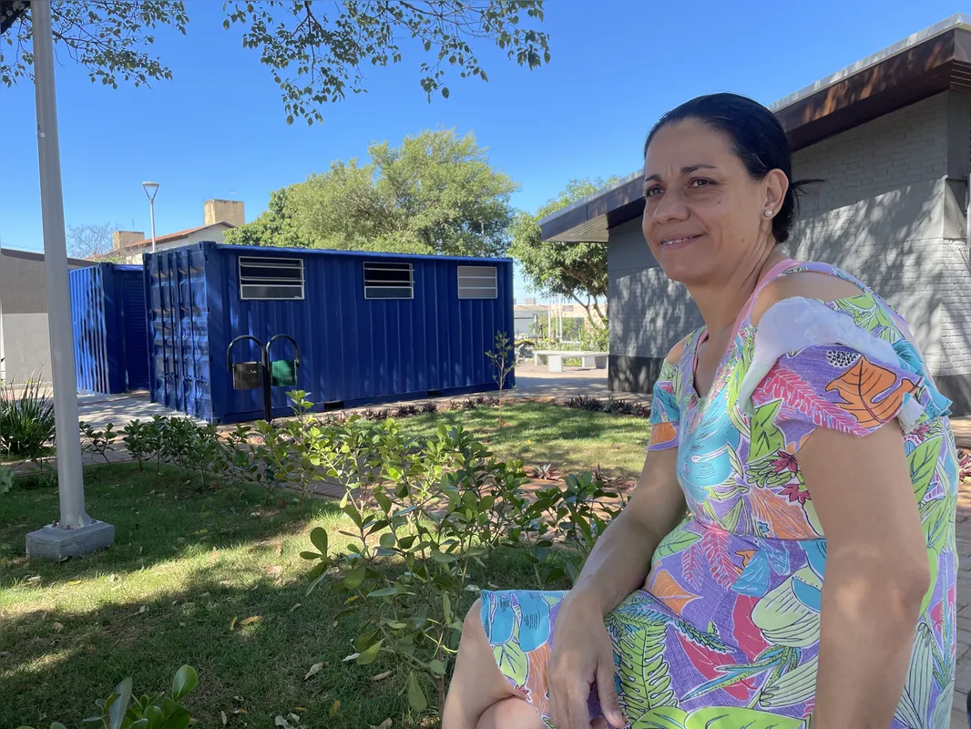 Joana Cristina Silva costuma levar as filhas para aproveitar os momentos ao ar livre