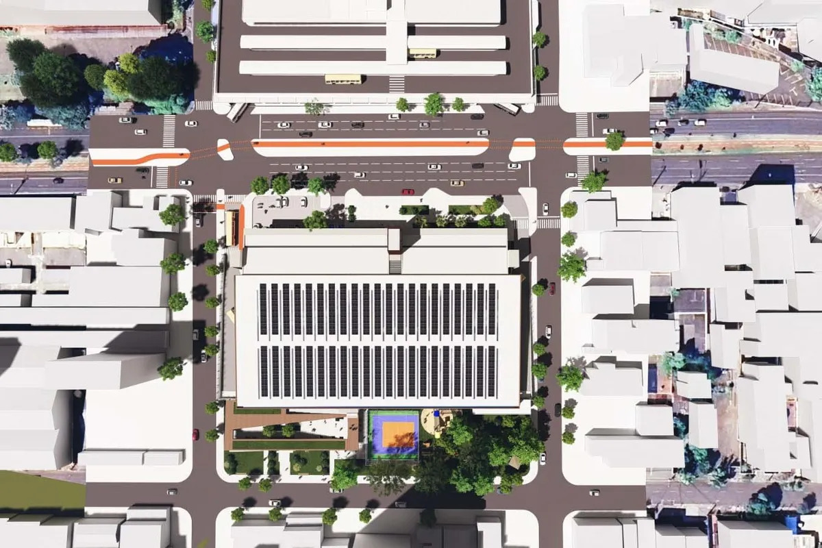 O Terminal Metropolitano terá cinco mil metros quadrados de área construída e ficará em um terreno de 12 mil metros quadrado