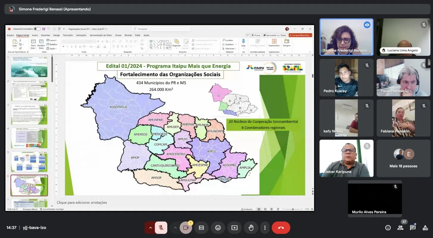 Encontro virtual com associações indígenas