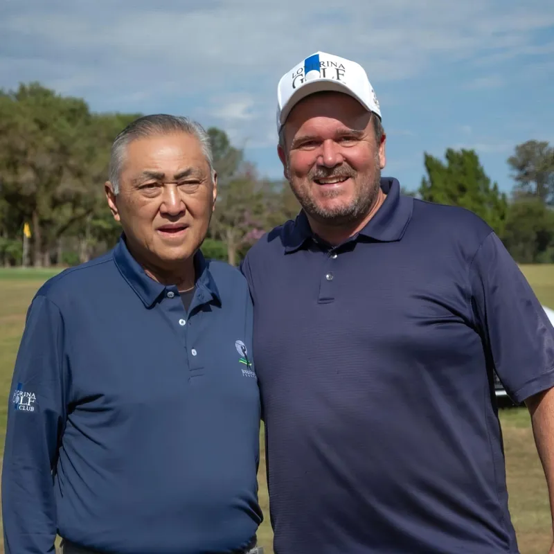 Luiz Carlos Miguita e Fábio Marin, presidentes respectivamente do Royal Golf e do Londrina Golf Club