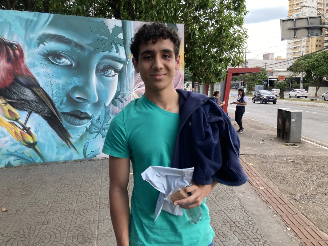 Gabriel Gomes de Sá Souza diz que conseguiu elaborar bem o tema da redação, mas não era o que estava esperando