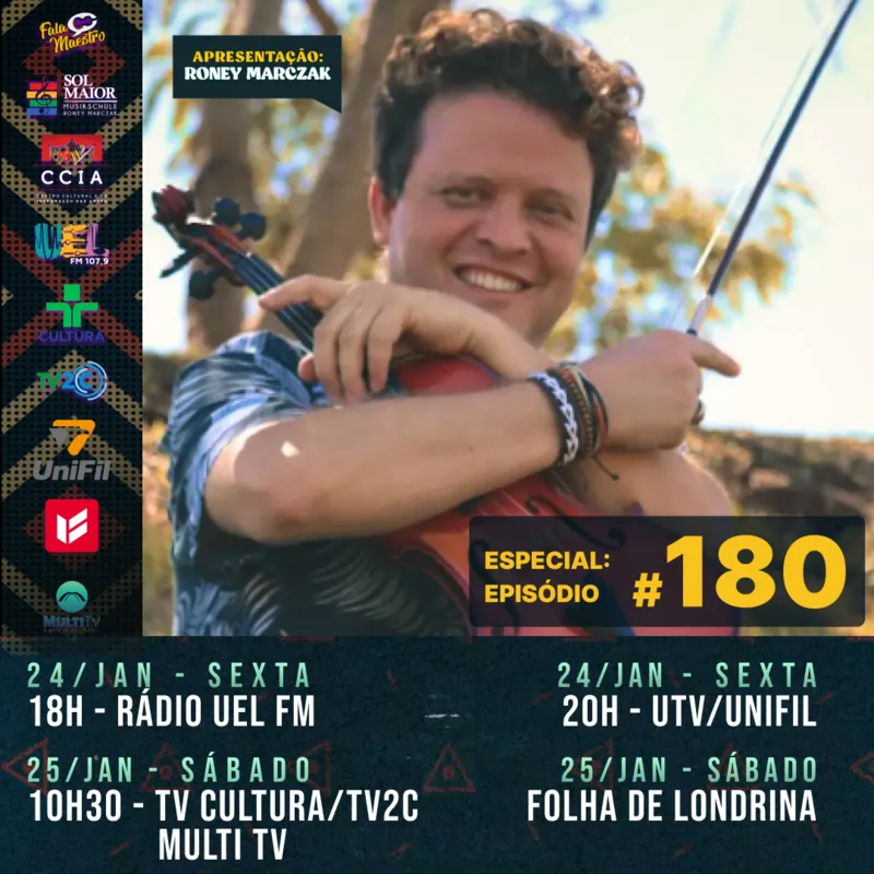 Imagem ilustrativa da imagem Fala Maestro 180# Especial 180 Programas Fala Maestro no Ar!