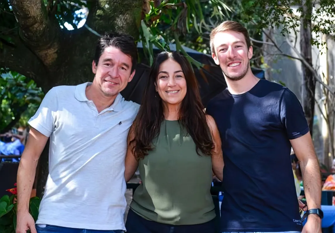 Enio Jr, Eliana e Pedro no Recanto Da Licença