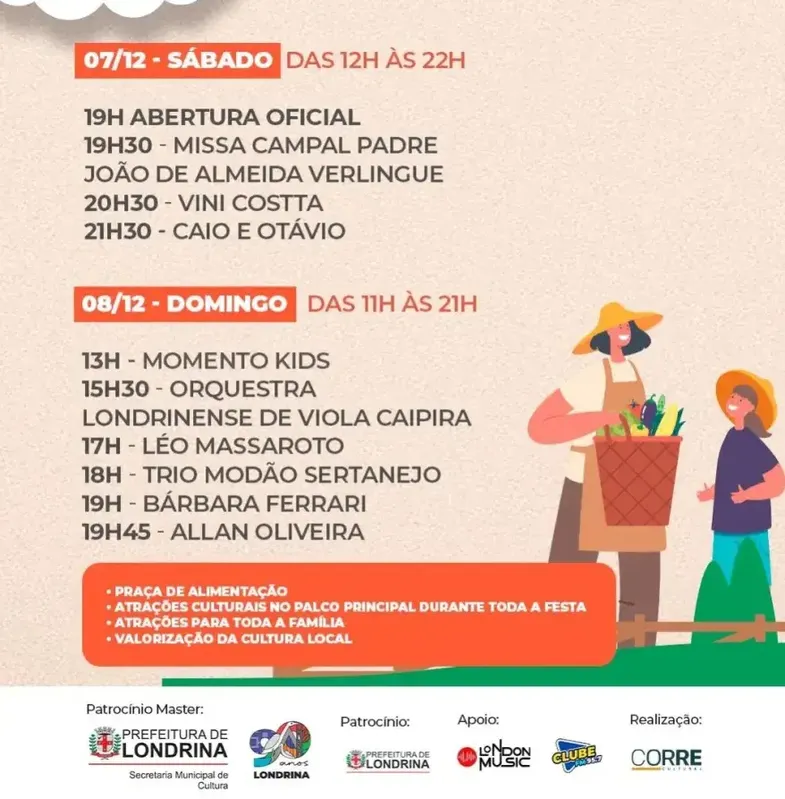 Imagem ilustrativa da imagem Festa na Warta comemora aniversários de Londrina e do distrito