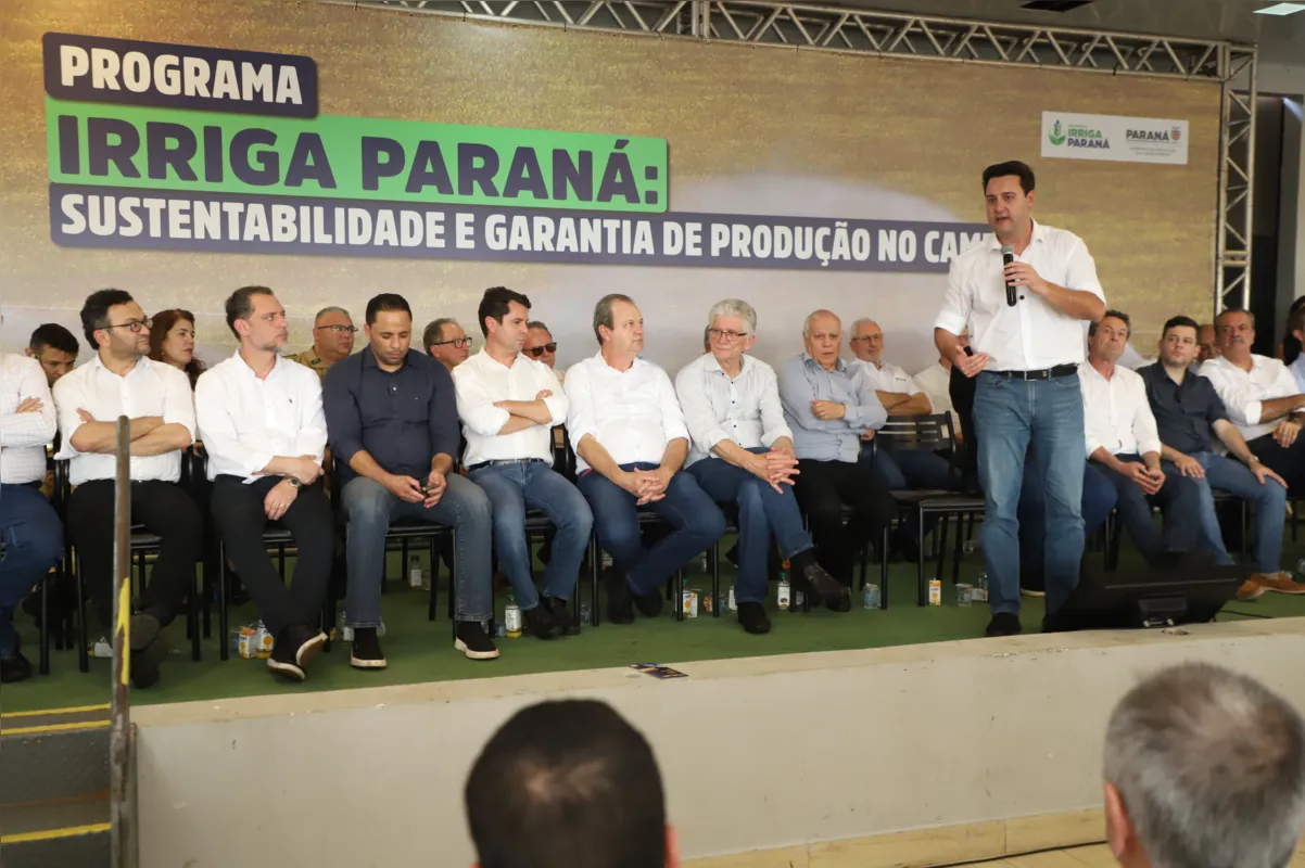O governador Ratinho Junior lançou o programa de incentivo à irrigação no município de Paranavaí