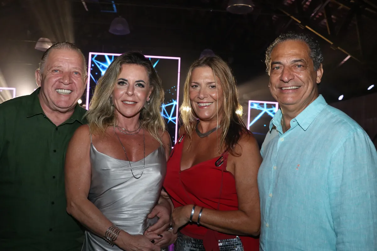 Oswaldo Calixto e Geane El Haouli com Susi Rotondo e Ivo Ramos