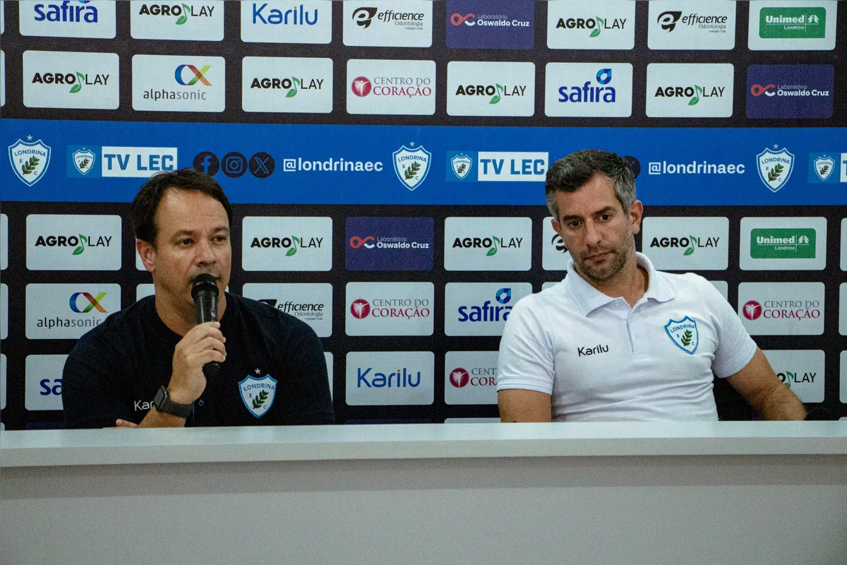 Dado Cavalcanti e Lucas Magalhães concederam a primeira entrevista coletiva para falar sobre 2025: a meta no Paranaense é buscar ao menos a vaga na Copa do Brasil