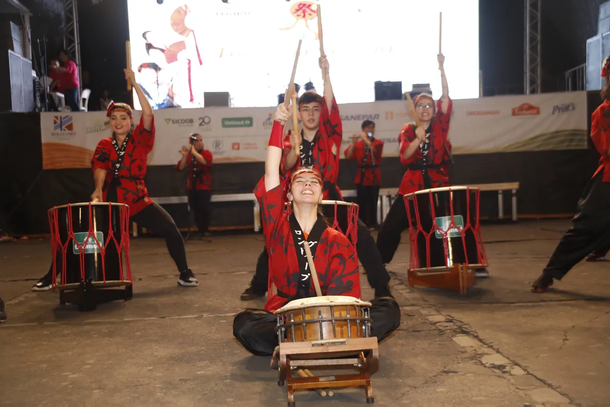 O taikô é outra atração do Londrina Matsuri reunindo grupos de outras cidades do estado