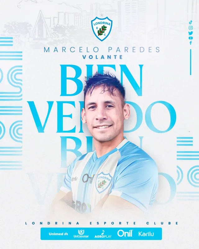 Imagem ilustrativa da imagem Londrina anuncia contratação de volante paraguaio