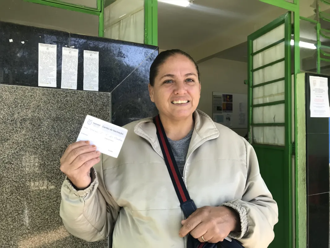 Maria José Pascoal do Prado: protegida contra a coqueluche, uma tosse muito incômoda