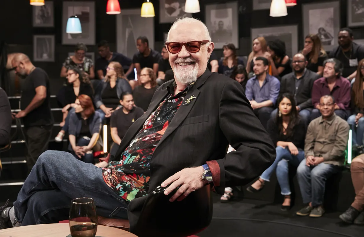 Ney Latorraca na estreia do programa "O Que É Isso, Porchat?", do qual participou juntamente com Claudia Raia  e Marcos Veras, em 2019