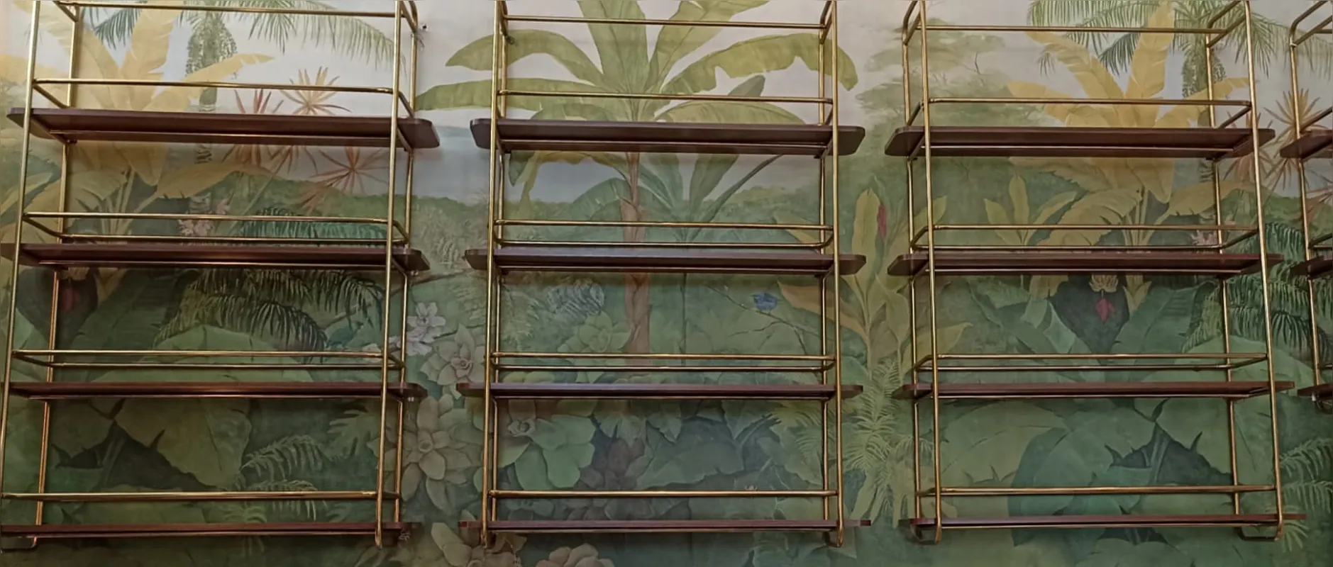 Papel de parede em tons de verde reverencia a natureza e a riqueza tropical do Brasil