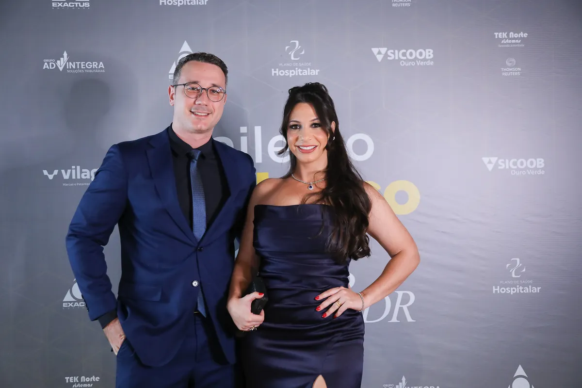 O 2º Vice-presidente do SESCAP-LDR, Marlon Marçal e a esposa Amanda Marçal.
