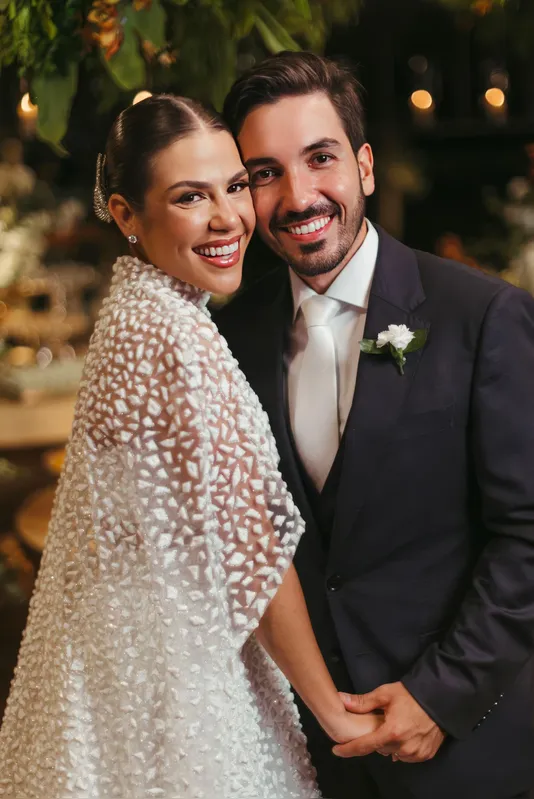 Toda a alegria dos noivos,  Isadora Medeiros e Bruno  Rossetto, realizando seus sonhos