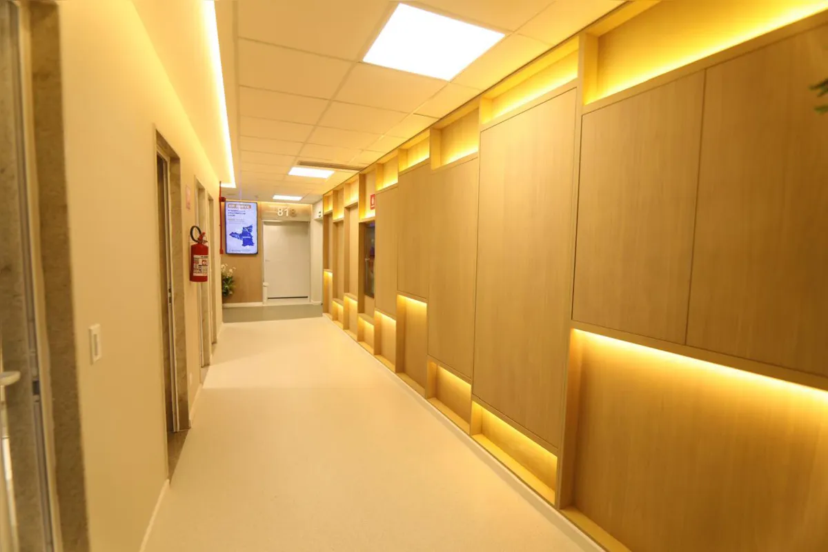 A nova ala do Hospital Evangélico ocupa um ambiente com padrão de hotelaria visto apenas nos grandes centros
