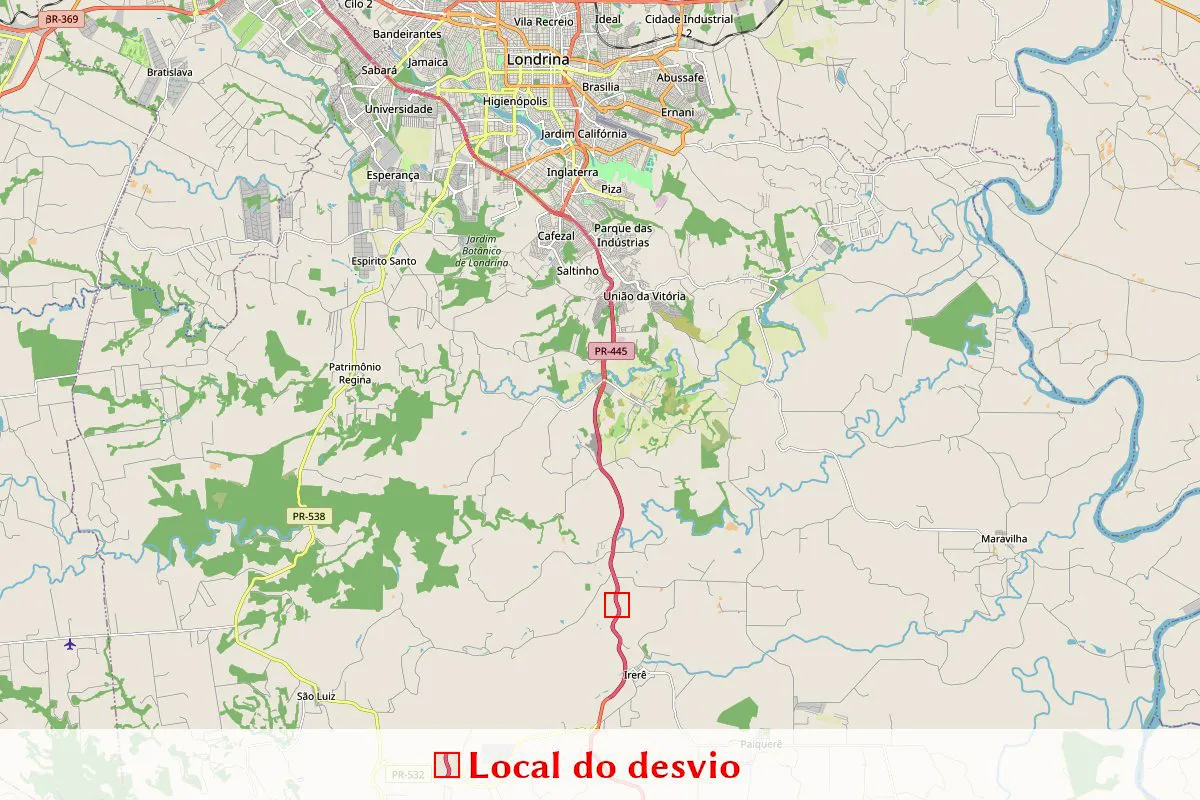 Imagem ilustrativa da imagem Pista na PR-445, em Irerê, ficará bloqueada para obras no aterro