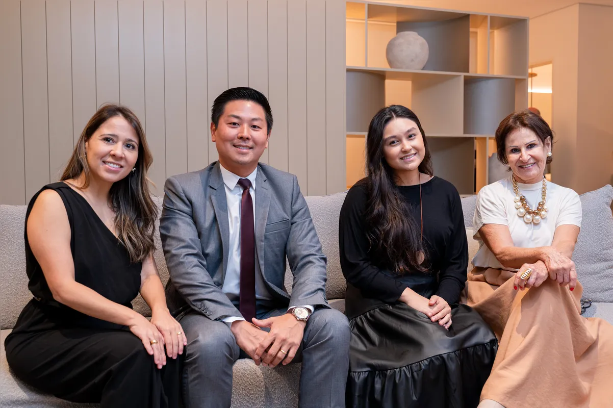 Adriana, Ricardo e Giovanna Suzuki e Angela Cavenaghi