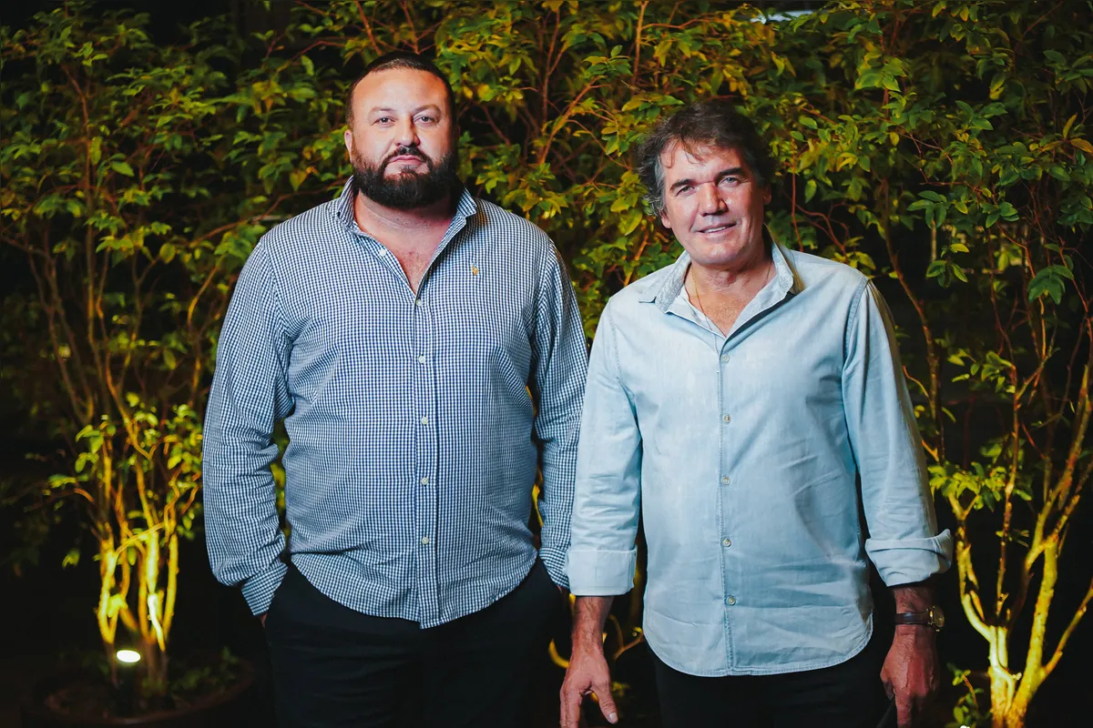Rafael Trindade e Luiz Perez, da Imobiliária Perez