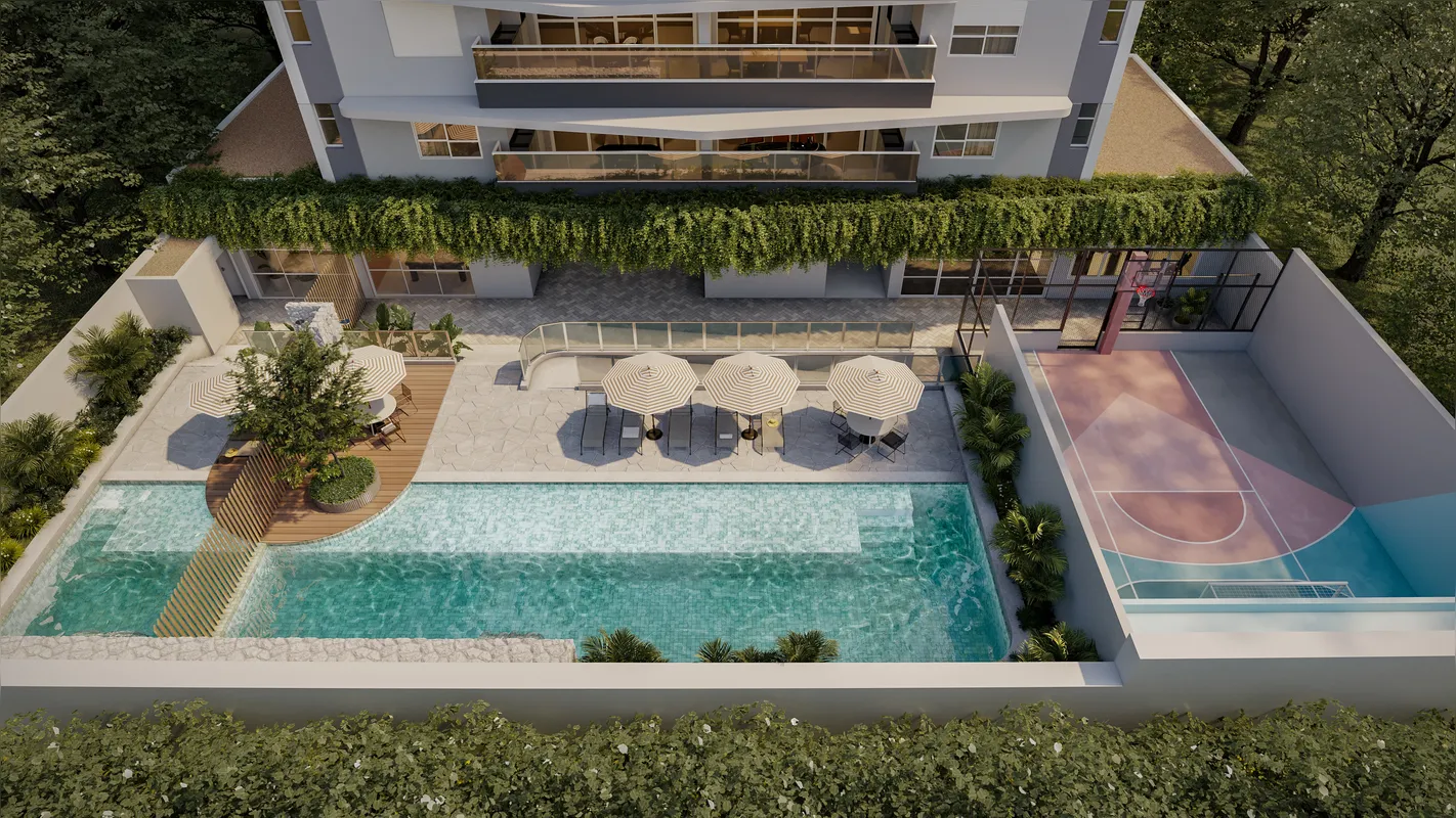 Piscinas climatizadas integram a lista das opções de lazer do empreendimento de alto padrão