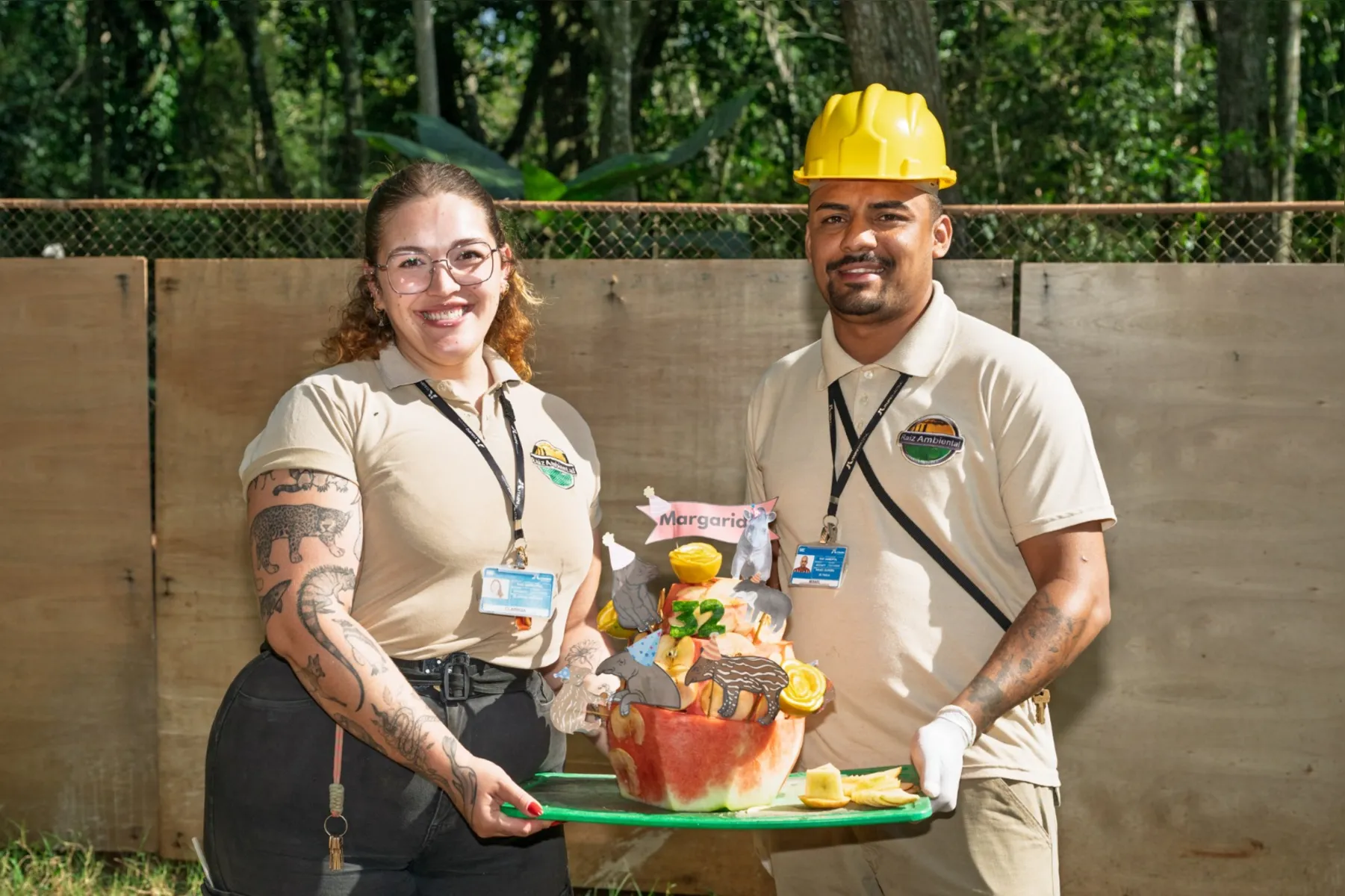 A festa foi preparada com carinho pelos cuidadores Clarissa Asevedo e Misael Oliveira