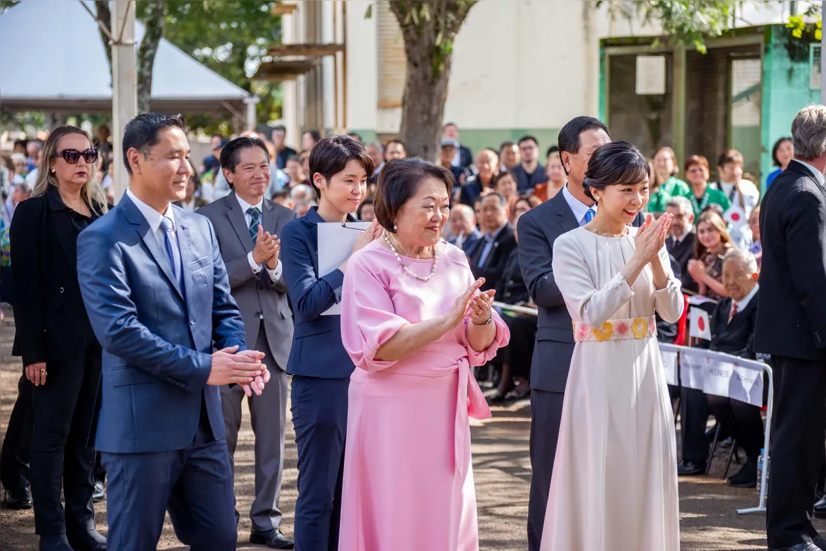 Luciano Matsumoto, Luiza Yamashita e a Princesa do Japão acompanham apresentação artística na Acel