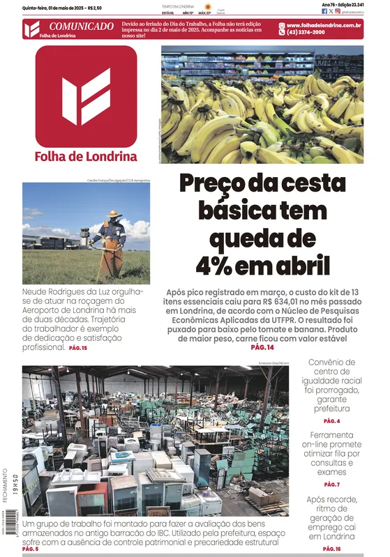 Imagem ilustrativa da imagem Capa 01/05/2025