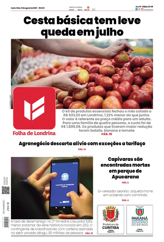 Imagem ilustrativa da imagem Capa 01/08/2025