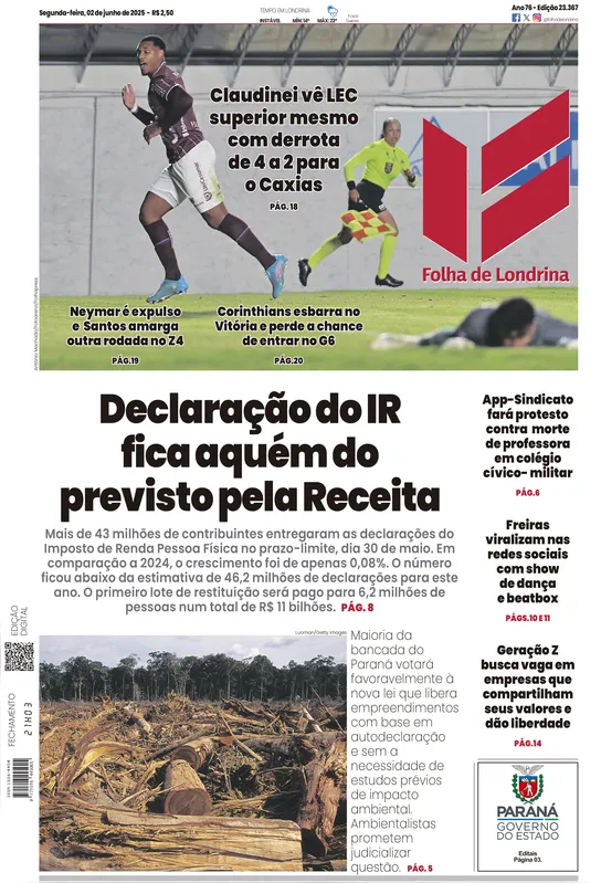 Imagem ilustrativa da imagem Capa 02/06/2025