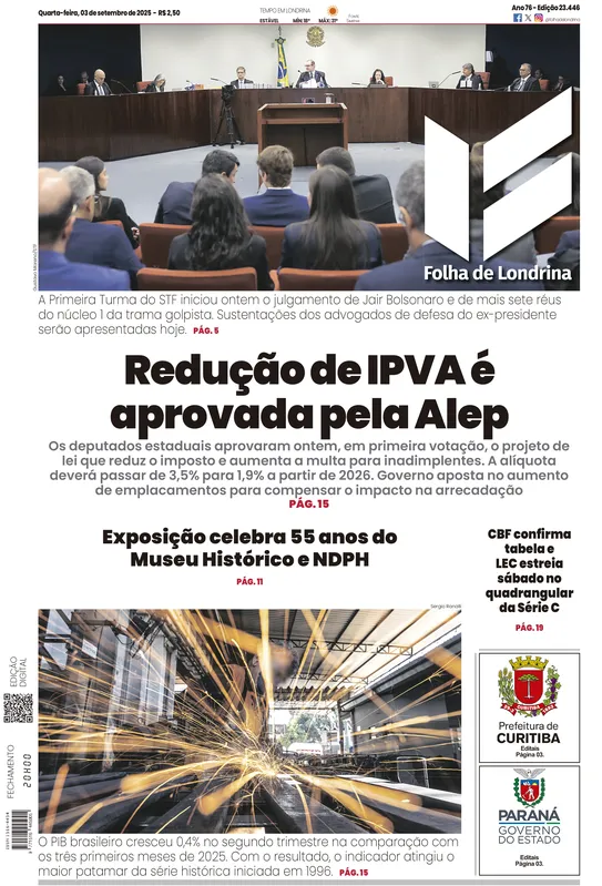 Imagem ilustrativa da imagem Capa 03/09/2025