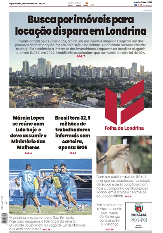 Imagem ilustrativa da imagem Capa 05/05/2025