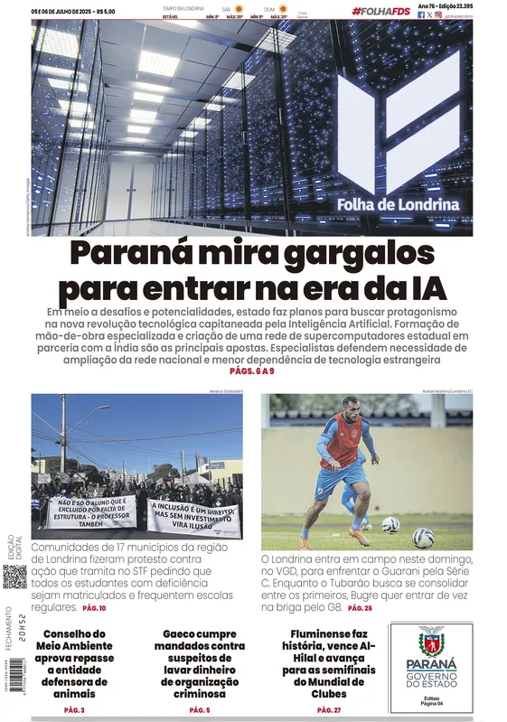 Imagem ilustrativa da imagem Capa 05/07/2025