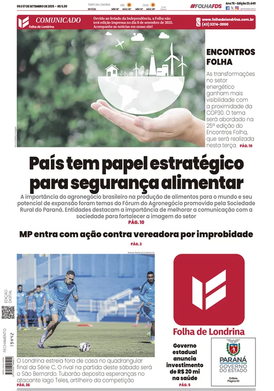 Imagem ilustrativa da imagem Capa 06/09/2025