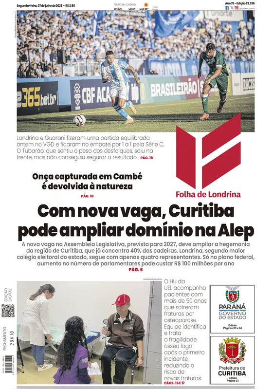 Imagem ilustrativa da imagem Capa 07/07/2025