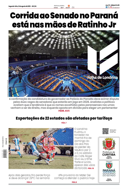 Imagem ilustrativa da imagem Capa 11/08/2025