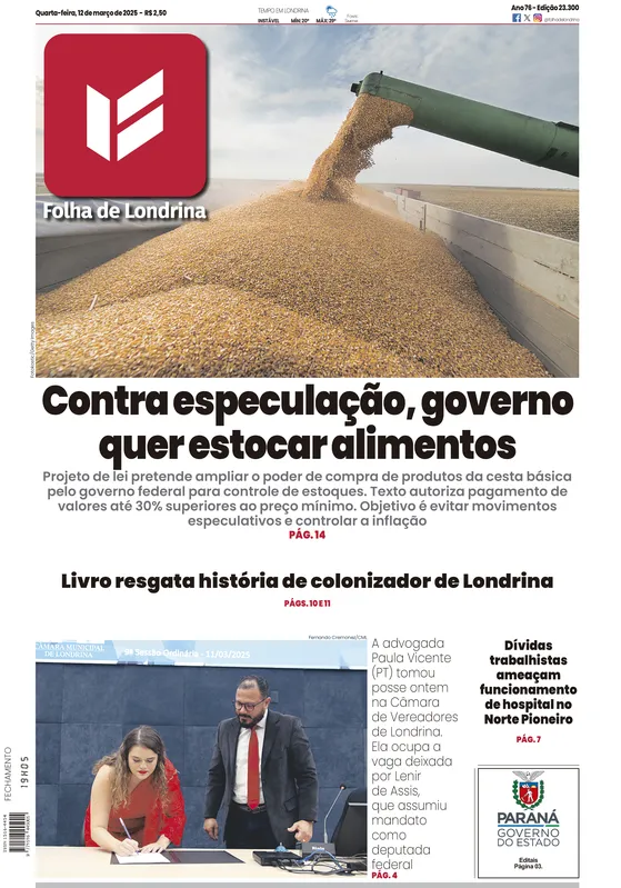 Imagem ilustrativa da imagem Capa 12/03/2025