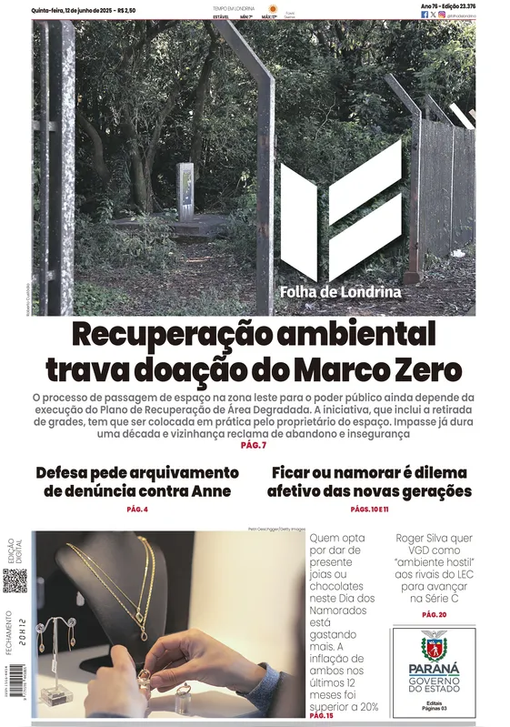 Imagem ilustrativa da imagem Capa 12/06/2025