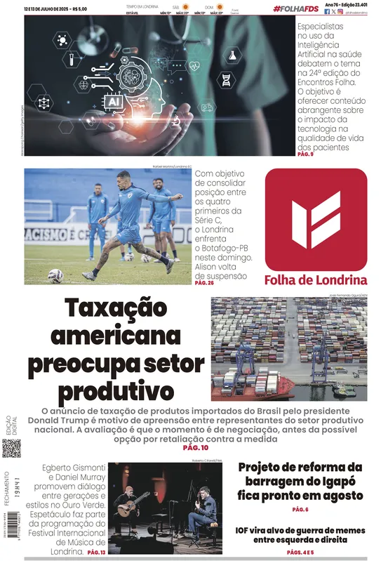 Imagem ilustrativa da imagem Capa 12/07/2025