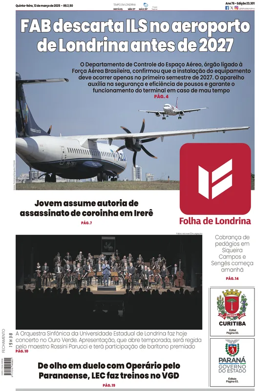Imagem ilustrativa da imagem Capa 13/03/2025