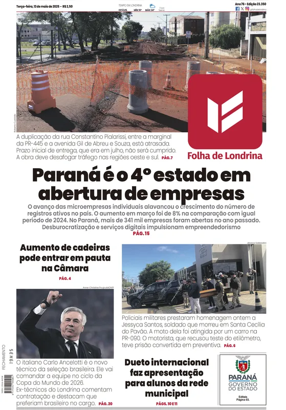 Imagem ilustrativa da imagem Capa 13/05/2025