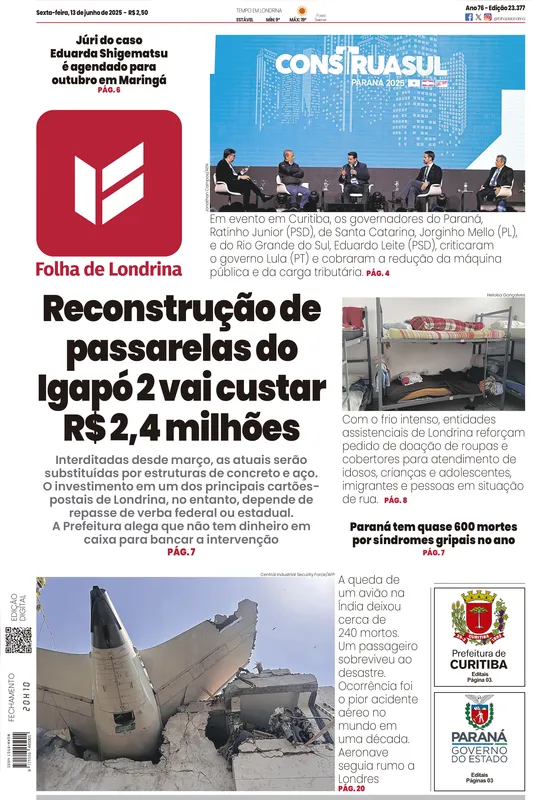 Imagem ilustrativa da imagem Capa 13/06/2025