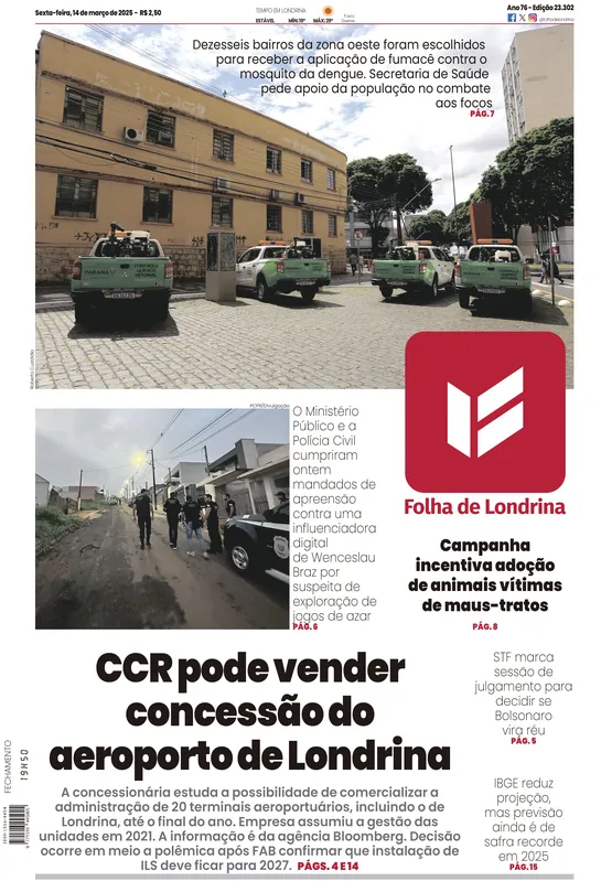 Imagem ilustrativa da imagem Capa 14/03/2025