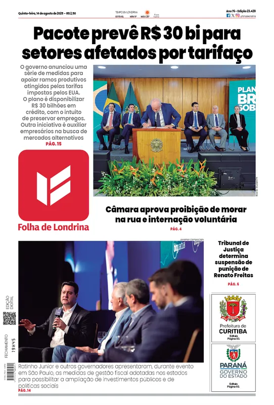 Imagem ilustrativa da imagem Capa 14/08/2025